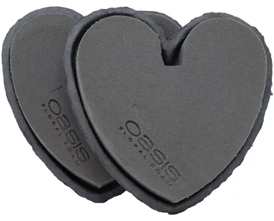Produktbild von OASIS® BLACK BIOLIT® Herzen - 17 x 17 x 4 cm -2 Stück