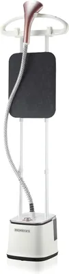 A garment steamer on a white background.