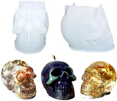 Produktbild von Silikonform für Schädel - Ideal für Schmuck und Schatzkästchen