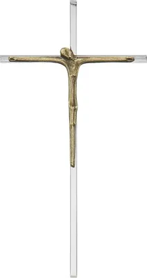 Produktbild von Stilvolles Hängekreuz, Neusilber, 20,5 cm