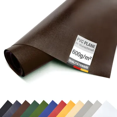 Produktbild von LKW PVC Plane 600 g/m² Meterware Abdeckplane matt (Braun, 3m x 2m)