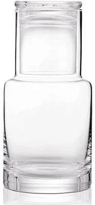 Wasserkaraffe mit Glasbecher, 1000 ml, Borosilikatglas, transparent