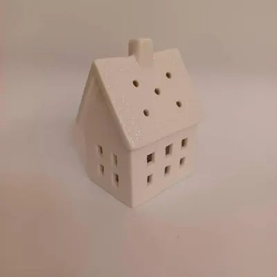 Produktbild von DECOLED Keramikhaus, 7 x 6 x 10 cm, warmweiß, 2xLR44