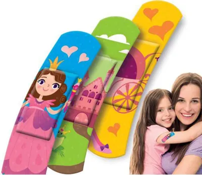 Immagine prodotto di Lifemed 99561 Strisce di gesso per bambini Lifemed "Fairytale", scatola di metallo da 40 pezzi