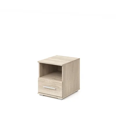Produktbild von Nachttisch Domino Nachtschrank mit 1 Schublade und Einlegeboden Sonoma Eiche.