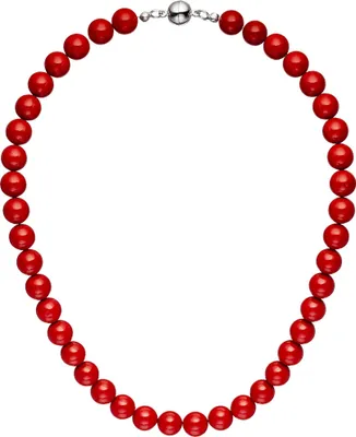 Kette-aus-Muschelkern-Perlen-rot-45cm