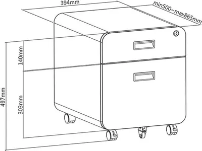 Obrázok produktu pre LogiLink EO0080 - Mobiler Aktenschrank auf Rollen abschließbar