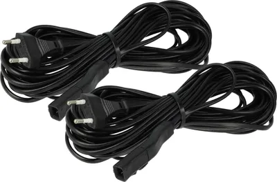 Produktbild von vhbw 2x Stromkabel kompatibel mit Vorwerk Kobold 200, VK 200 Staubsauger - 10 m Kabel, Anschlusskabel