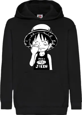 Produktbild von Kinder Kapuzenpullover One Manga Piece Anime 01, 12-13 Jahr - 152 / Schwarz