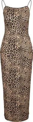 Produktbild von NOISY MAY Leopardenmuster Midikleid mit Spaghettiträgern Größe: M