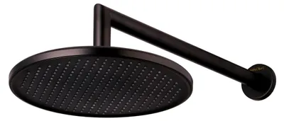 Produktbild von Kopfbrause Regendusche in Matt-Schwarz mit Wandarm 40cm