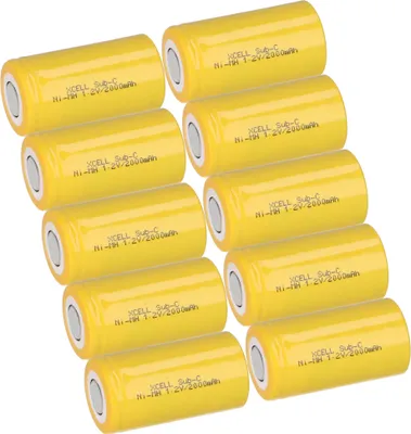 Zdjęcie produktu dla 10x bateria XCell Sub-C 1.2V 2000mAh X2000SCR wysokoprądowa koszulka termokurczliwa