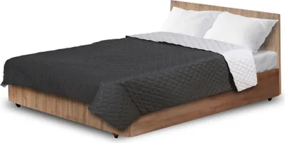 Produktbild von Ultraschall-Steppbettdecke 220x240 cm grau und schwarz