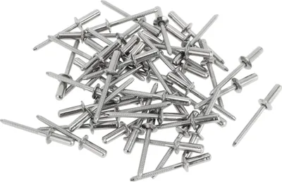 Produktbild von Kuppelkopf Geschlossene Dichtungsnieten 4,8 mm Griffdurchmesser 12 mm Grifflänge 9,5 mm Flanschdurchmesser Edelstahl silberfarben 50 Stück