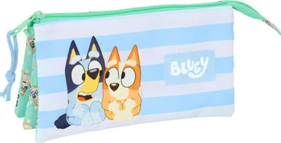 Zdjęcie produktu dla Piórnik Safta Bluey Sisters Triple Pencil Case Blue Man Blue One Size