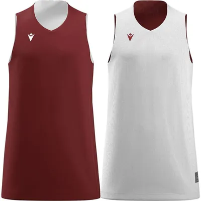 Image de Maillot réversible Macron Idaho pour enfants - Bordeaux / Blanc