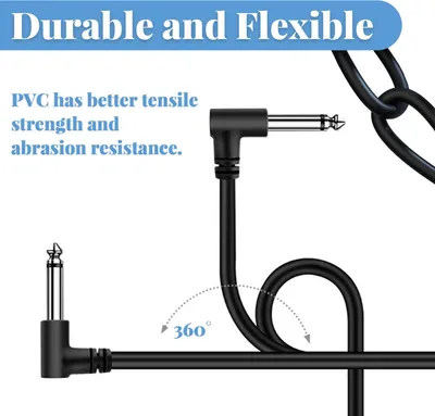 Obrázek produktu pro 3 kytarové efektové kabely - 15 cm