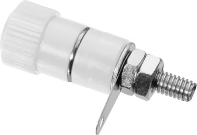 Produktbild von 10x Bananenkupplung 4mm Laborkupplung Einbaubuchse Bananen Kupplung Stecker Weiß