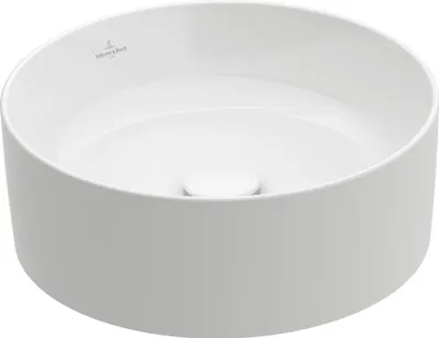 Produktbild von Villeroy & Boch Collaro Aufsatzwaschbecken, rund, ohne Hahnloch, ohne Überlauf, 400x400mm, 4A184001