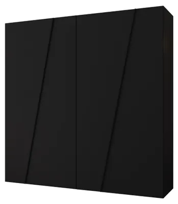 Produktbild von MIRJAN24 Kleiderschrank Zen 200, Kleiderschrank, Garderobe (Farbe: Schwarz / Schwarz + Schwarz, Größe: 200 cm)