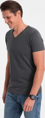 Produktbild von Ombre Clothing Kurzarmhemd für Männer Heman graphit S