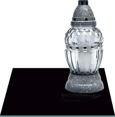 Zdjęcie produktu dla SZKLANA PODSTAWKA POD ZNICZE SZKŁO AKRYLOWE 60x30cm Czerń 486D