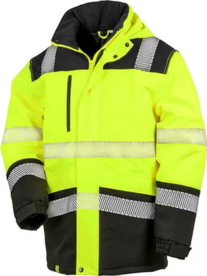 Produktbild von Safe-Guard R475X | Sicherheits Jacke Printable Waterproof Safety Coat - Farbe: Fluorescent Orange/Black - Größe: L