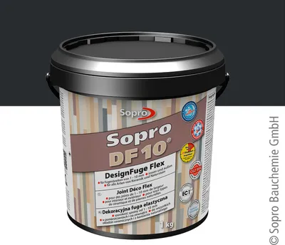 Produktbild von Sopro DesignFuge Flex DF 10 Schwarz 90 1kg Eimer