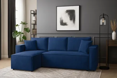 Produktbild von Couchgarnitur Eckcouch CAPRI L-Form, Schlaffunktion, CORD Stoff, Bettkasten und Seitenlehnen