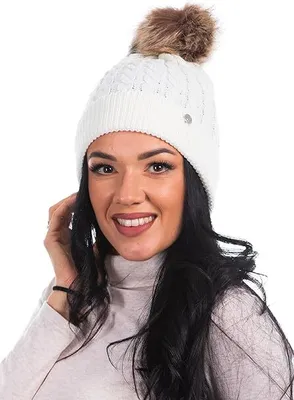 Produktbild von HEYO Damen Mütze mit Kunstfellbommel, Bommelmütze, Wintermütze mit Pompom Strickmütze Beanie für Winter