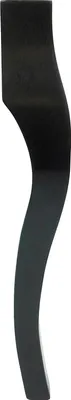 Produktbild von 1x Möbelbein Buche 46 cm schwarz lackiert – Louis XV Stil – für Sitzbank, Stuhl, Schminktisch – DIY geeignet