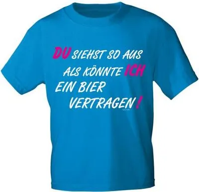 Produktbild von T-SHIRT uni mit Motivdruck - Bier macht schön - 10724 - Gr. S-XXL Größe - XL