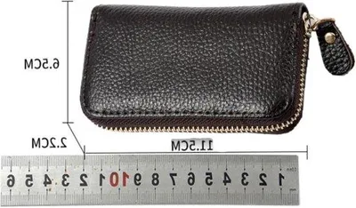 Image de Portefeuille en cuir avec 6 crochets à clés et fermeture à glissière
