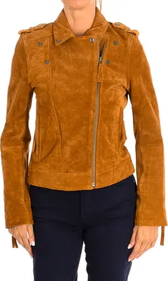 Image de Karl Marc John Veste en cuir courte à manches longues pour femmes 9066