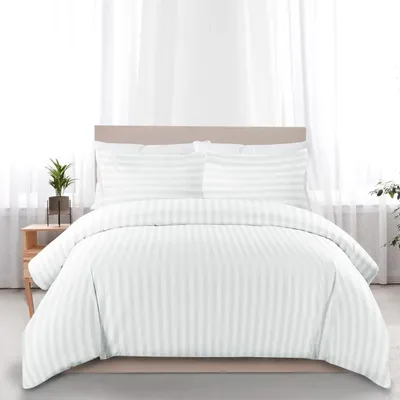 Produktbild von Weißes Baumwoll-Bettwäsche-Set für Einzelbett