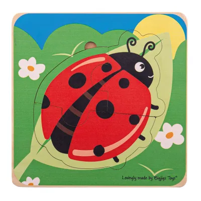 Produktbild von Bigjigs Lebenszyklus Lagenpuzzle Marienkäfer
