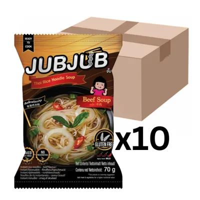 Produktbild von 10er-Pack JUB JUB Instant Reisnudeln Rind 70g