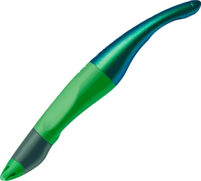 Produktbild von STABILO Ergonomischer Tintenroller für Rechtshänder -  EASYoriginal Holograph in grün - blau (löschbar) - inkl. Patrone blau