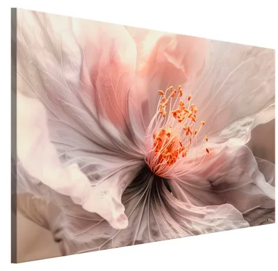 Produktbild von LUMASOUL Leinwand Bilder 120x80 cm, Leinwandbild Blumen Motiv, Wandbilder Holzrahmen und Webstuhl Wohnzimmer und Schlafzimmer, 1 teilig Blumen 10