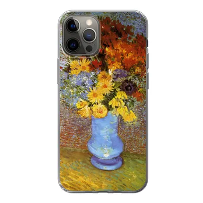 Produktbild von MuchoWow® Handyhülle Schutzhülle Hülle für iPhone 12 Pro Vase mit Gänseblümchen und Anemonen - Vincent van Gogh Silikon Softcase Handy Hülle - Abdeckung