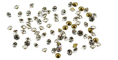 Produktbild von Vintageparts Strasssteine Glas silber 2mm Chatons 100 Stück
