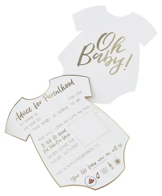 Baby Shower Ratschlag-Karten, 10 Stück, Goldfolie, 15,5x13,5 cm