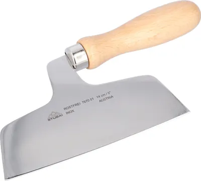 Produktbild von STUBAI Nudelhackl 120 g – Nudelmesser aus rostfreiem Edelstahl mit Holzgriff, traditioneller Nudelschneider für Teigwaren, Nudelhacker für hausgemachte Pasta, Spätzle und Knöpfle
