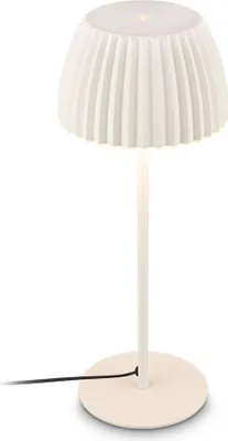 Image de Briloner LOCA Lampe de table LED, tactile, variateur, lumière blanche chaude, bord lumineux, blanc, Ø14,3 x 36 cm