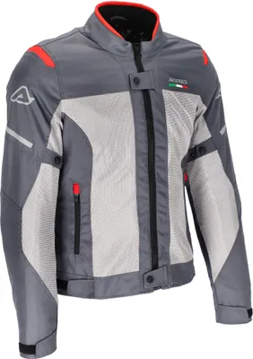 Zdjęcie produktu dla ACERBIS Dual Road Jacket Polyester Approved On Road Ruby Lady Grey/Red rozmiar S