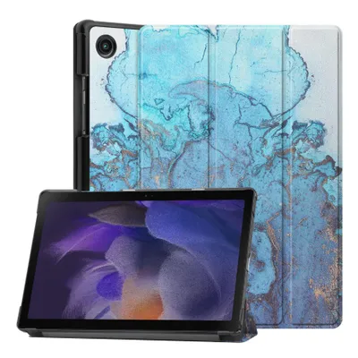Produktbild von Schutzhülle für Lenovo Tab M10 FHD Plus 10.3" (2020) TB-X606F / TB-X606X Smart Cover Case Etui Tasche Auto Wake Up Sleep Standfunktion - Blau Marmor