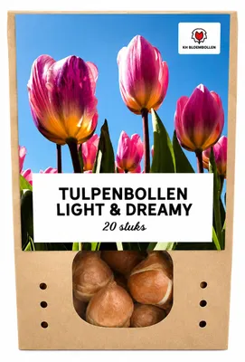 Productafbeelding van Tulpenbollen 'Light and Dreamy' | 20 Stuks | In prachtige pastelkleuren - 30-50cm - Ø5cm - Bloembol - Tuinplant