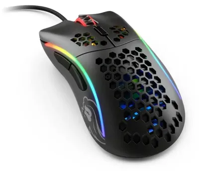 Zdjęcie produktu dla Glorious Gaming Model D Minus, Po prawej stronie, Optyczny, USB Typu-A, 3200 DPI, 1 ms, Czarny