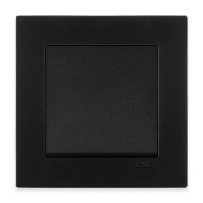 Image de Interrupteur croisé Interrupteur simple Noir + cadre Noir métallisé EXEN