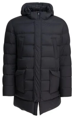 Produktbild von HERNO Daunenjacke mit Kapuze, aus Nylon, für Herren, schwarz - Größe 46